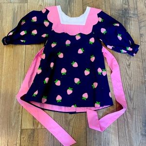 EUC The Beaufort Bonnet Company Strawberries Dress. Size 6